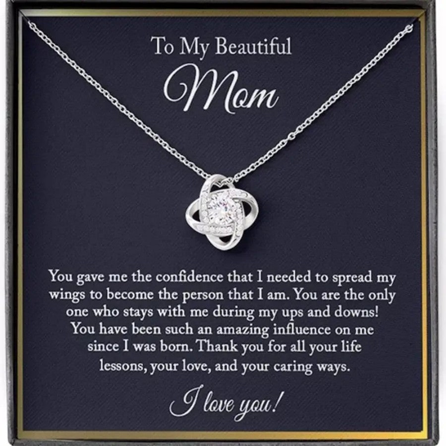 The Grateful Heart: To My Mom Necklace with Message Card