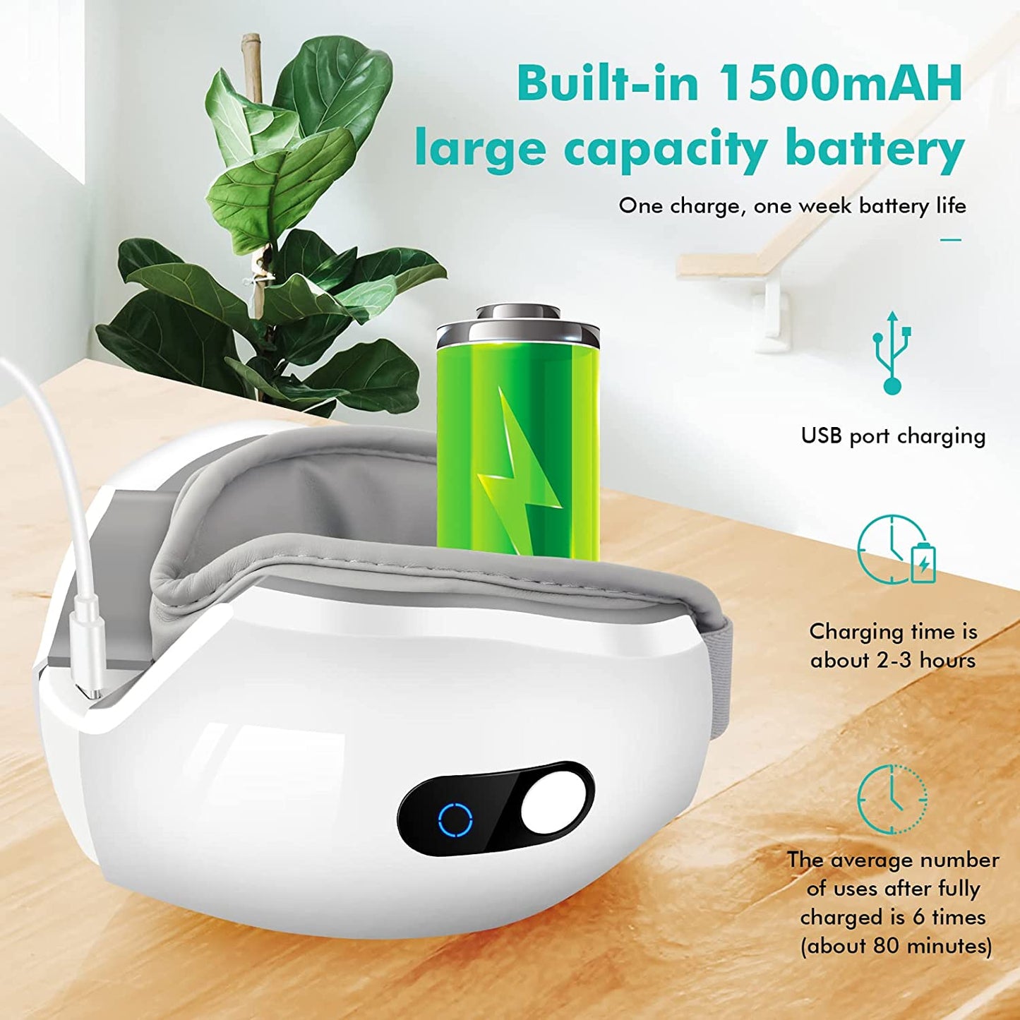 Welnora™ Smart Eye Massager – 6-in-1 Intelligent Eye Massager